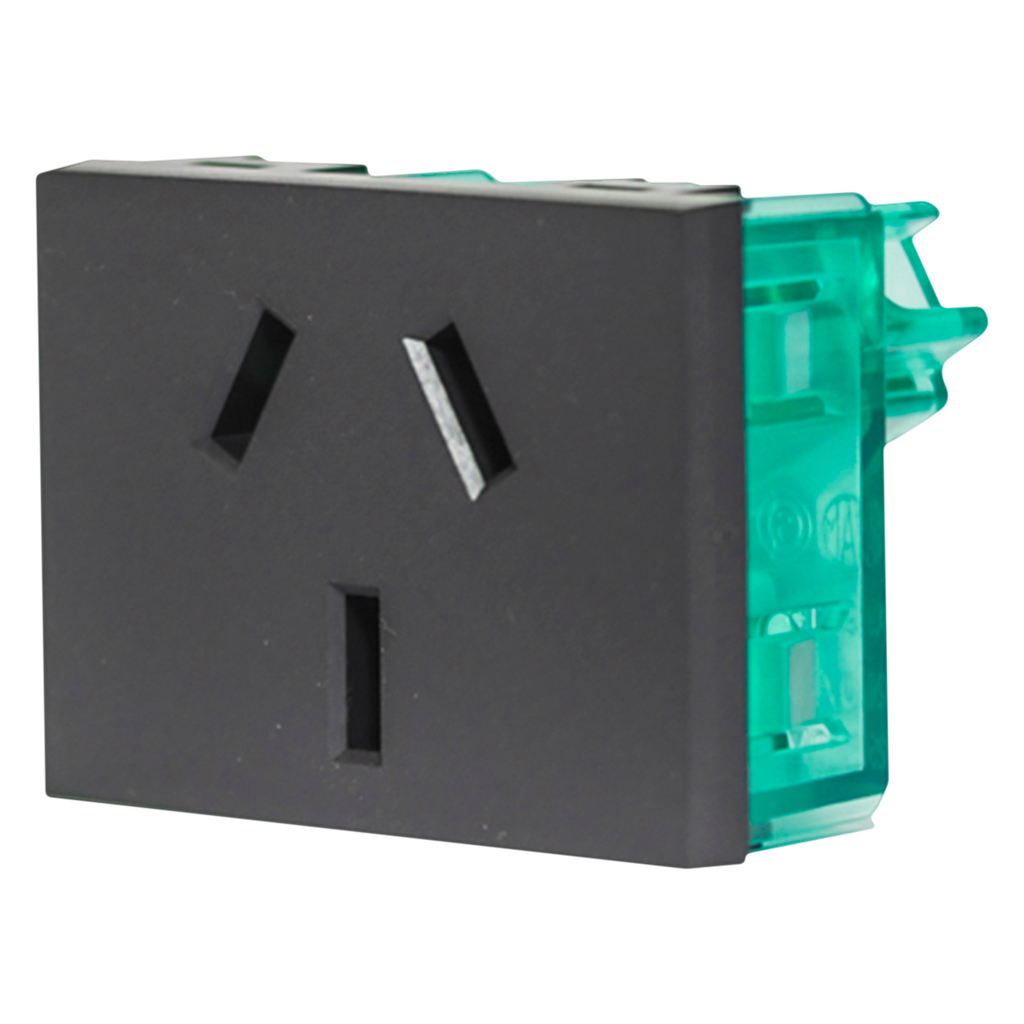 Toma C/Tierra Tres Pernos Chatos Gris Cambre