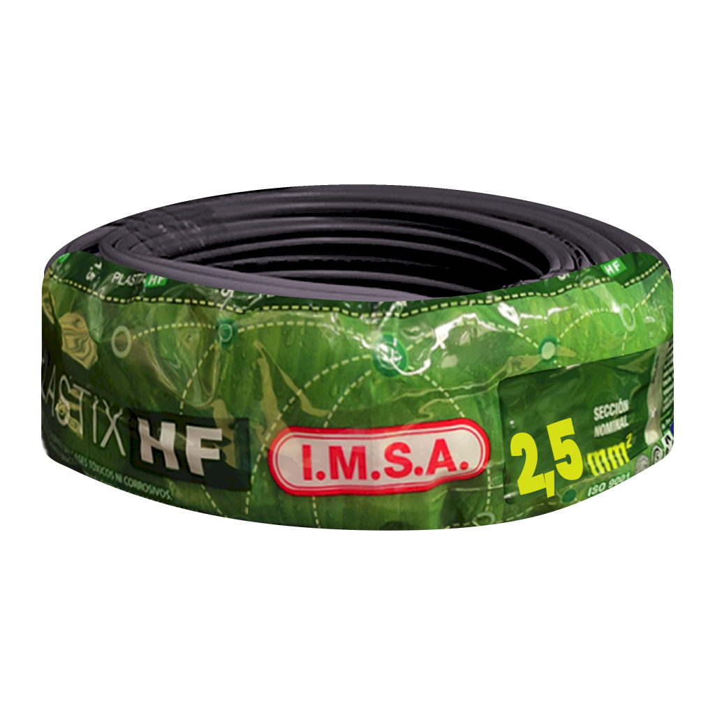 CABLE UNIPOLAR 2,50mm² LS0H NEGRO IMSA (x 100M) WPF100025CNR