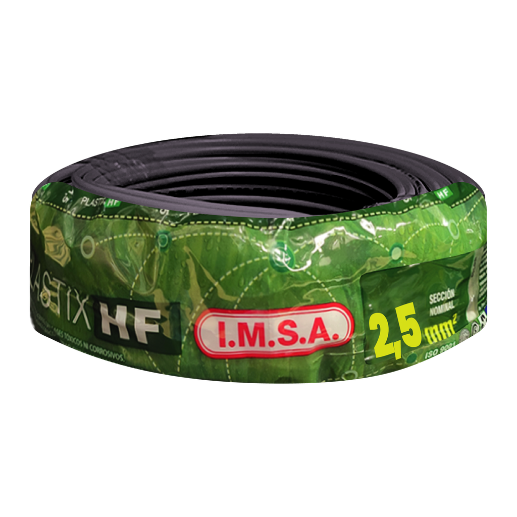 Cable Unipolar 2,50mm2 LS0H Negro (x 100Mts) Imsa