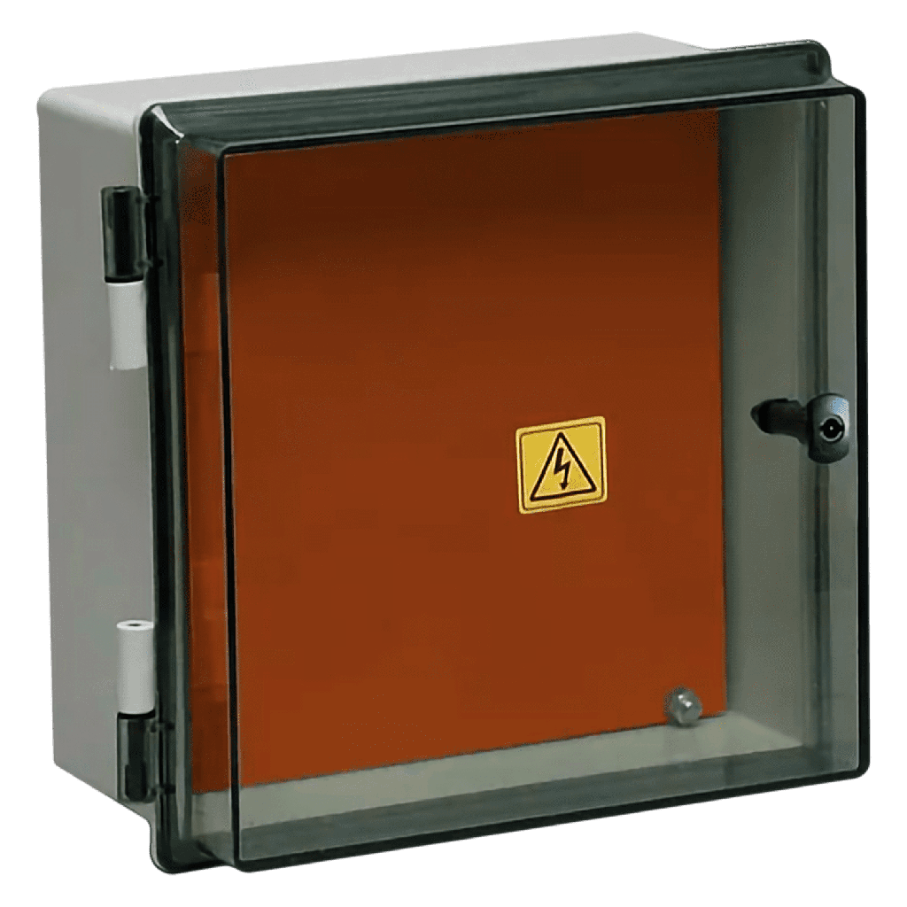 [27216] Caja de Paso PVC Estanca 200x200x155mm Tapa Transparente IP65 Gris Roker