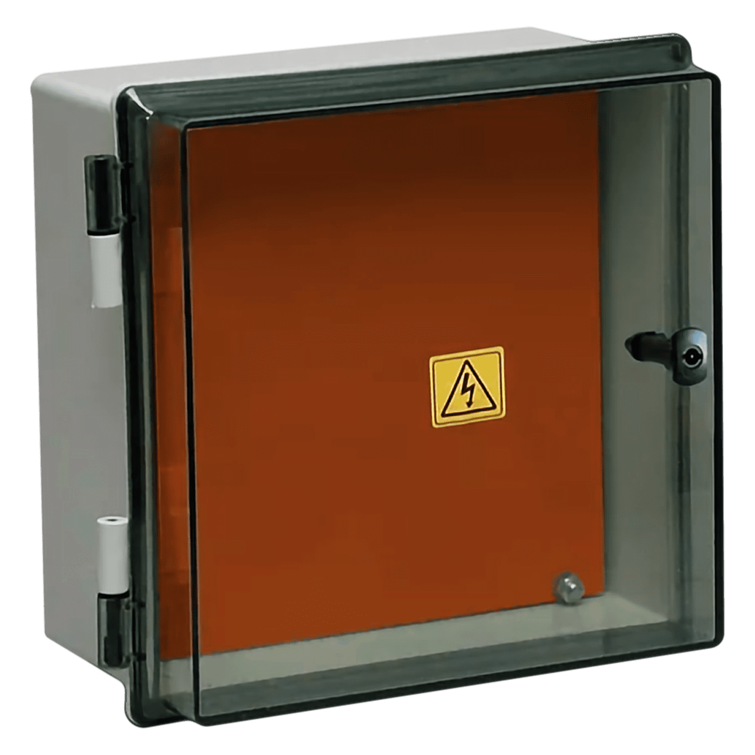 [27216] Gabinete PVC Estanco 200x200x155mm Tapa Transparente IP65 Gris Roker