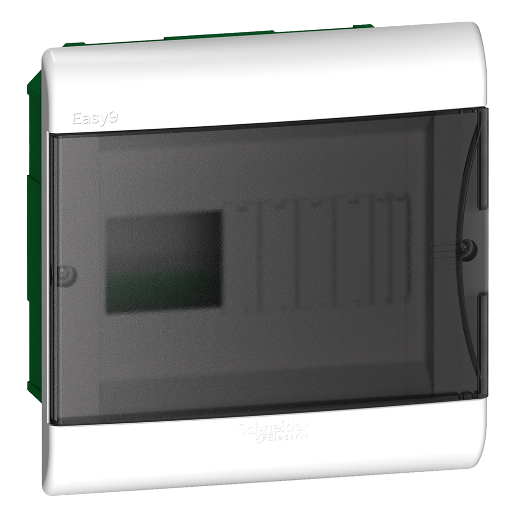 [27659] Tablero DIN PVC Embutir 8 Módulos C/Puerta Fume Interior IP40 Blanco Schneider Electric