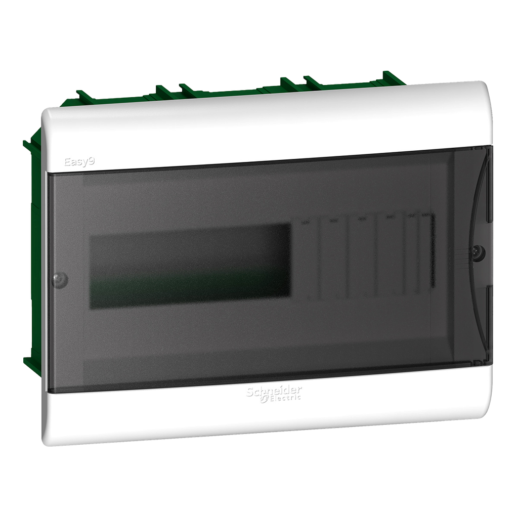 Tablero DIN PVC Embutir 12 Módulos C/Puerta Fume Interior IP40 Blanco Schneider Electric