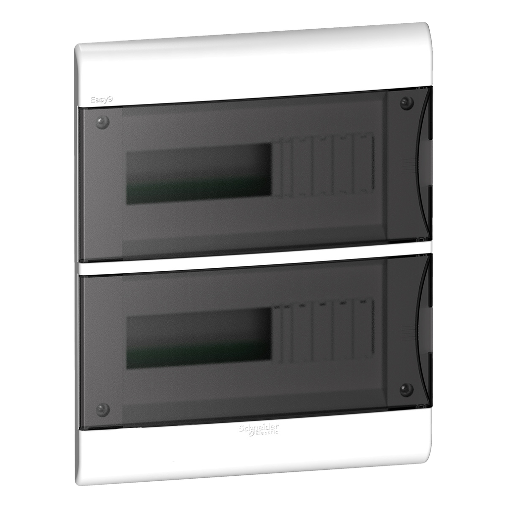 [27662] Tablero DIN PVC Embutir 24 Módulos C/Puerta Fume Interior IP40 Blanco Schneider Electric