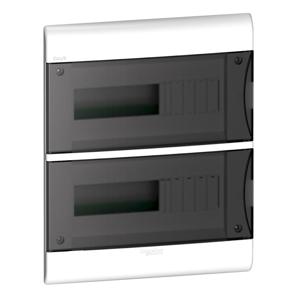 [27662] Tablero DIN PVC Embutir 24 Módulos C/Puerta Fume Interior IP40 Blanco Schneider Electric