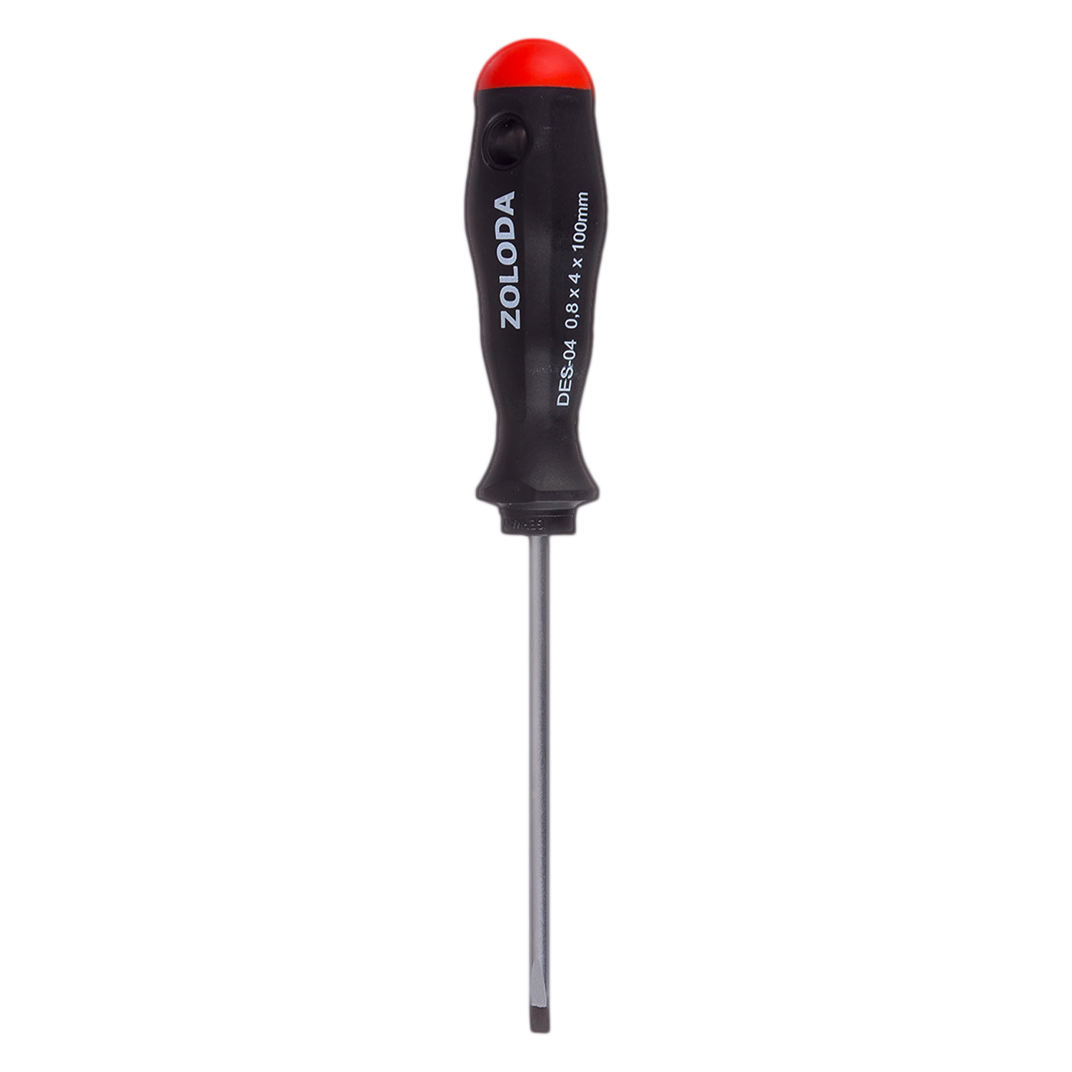 Destornillador Punta Plana de Acero al Carbono 100mm de Varilla Zoloda