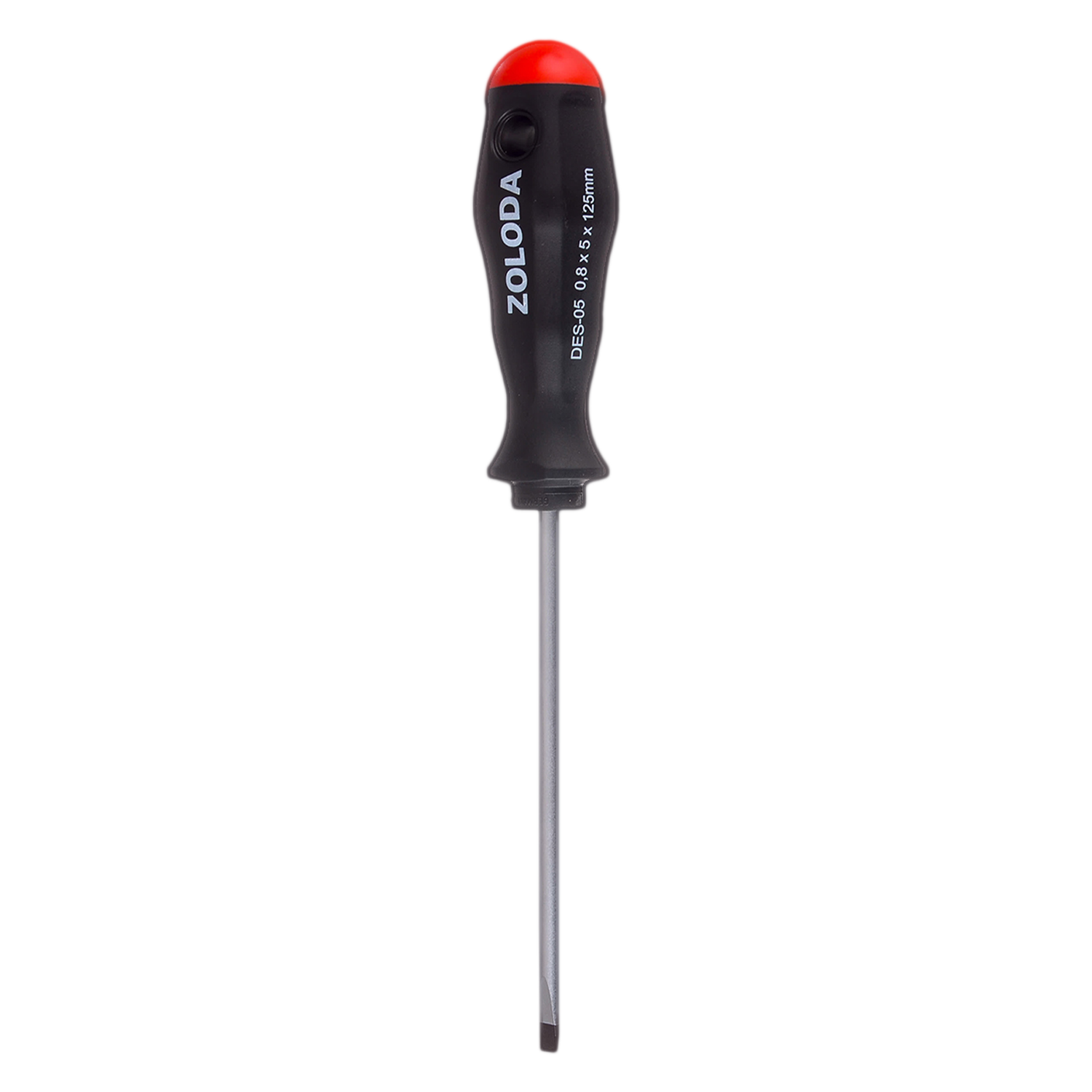 Destornillador Punta Plana de Acero al Cromo Vanadio 125mm de Varilla Zoloda