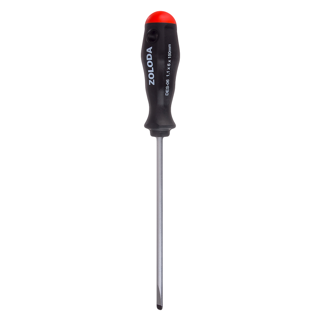 [31178] Destornillador Punta Plana de Acero al Carbono 150mm de Varilla Zoloda