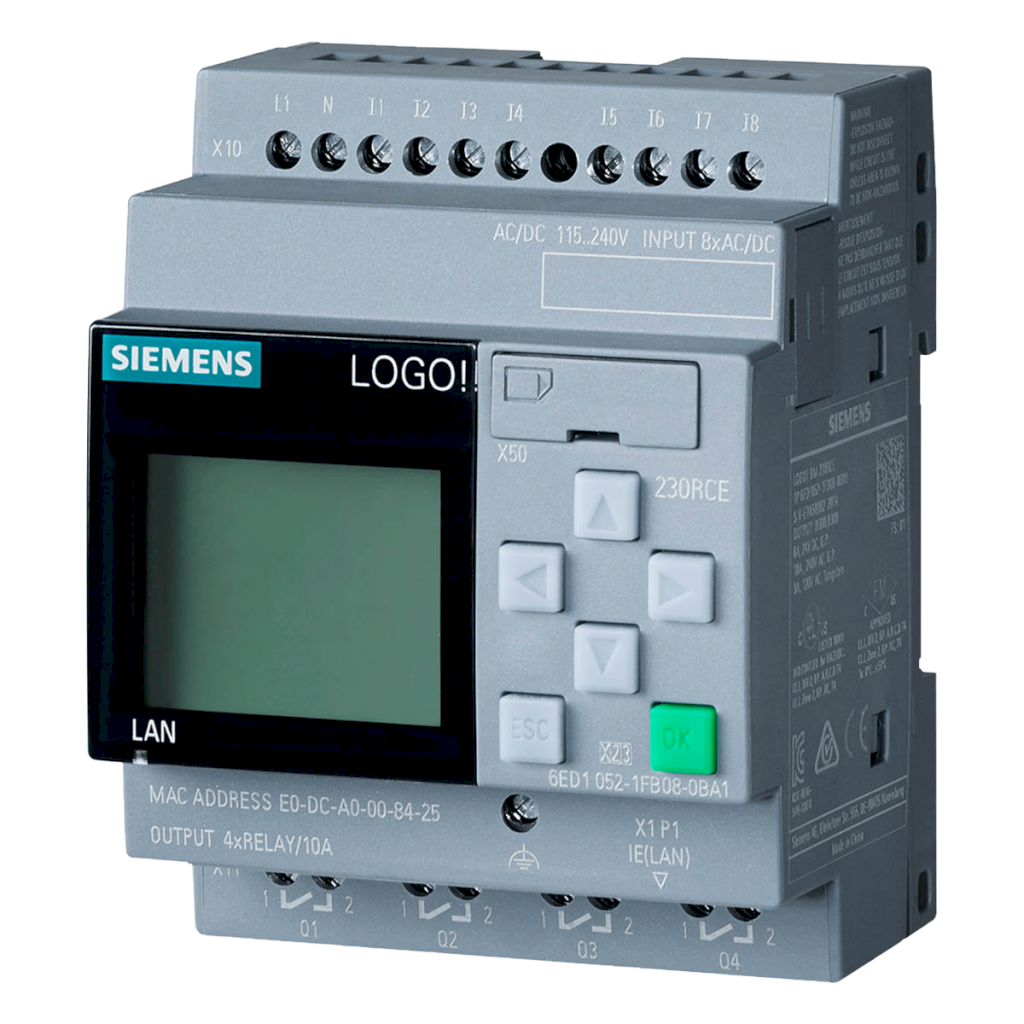 Logo! 8.3 230RCE 8ED + 4SR ETH S7/MB TCP C/Display Siemens