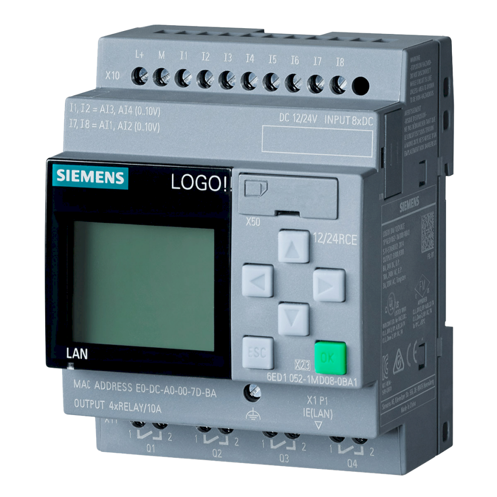 LOGO! 8.3 12/24RCE -12/24VCC 8ED(4EA)+4SR-ETH+S 6ED1052-1MD08-0BA1