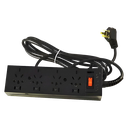 Zapatilla 4 Tomas Multinorma 10A Cable 3Mts Negra Cambre