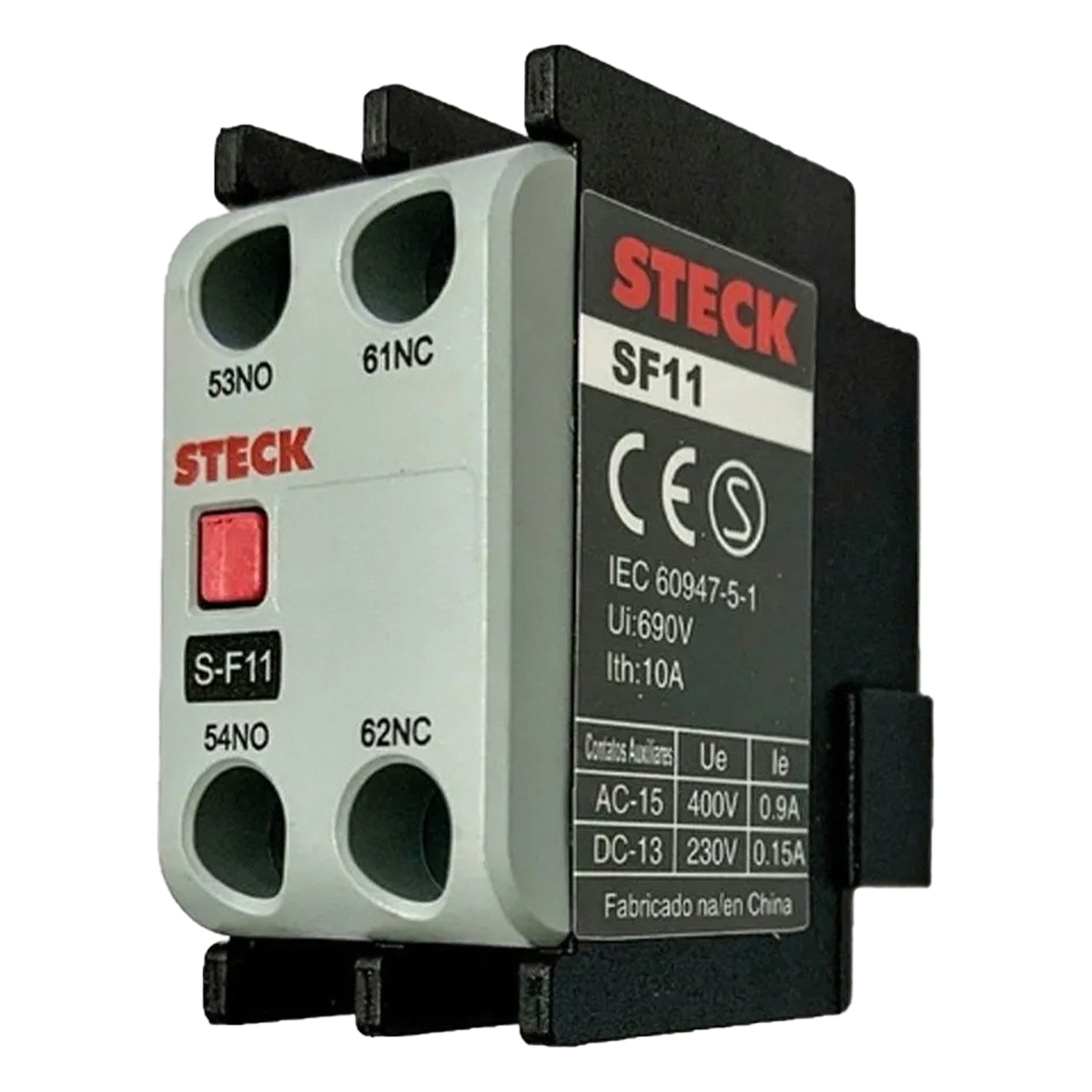 Contacto Auxiliar Frontal SF11 SK1/SD2 1NA+1NC 2P Steck Electric