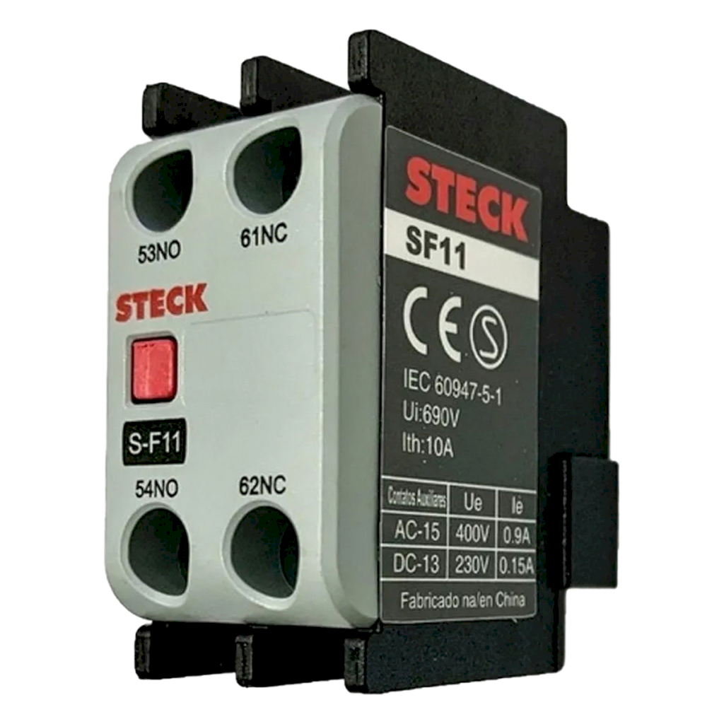 Contacto Auxiliar Frontal SF11 SK1/SD2 1NA+1NC 2P Steck Electric