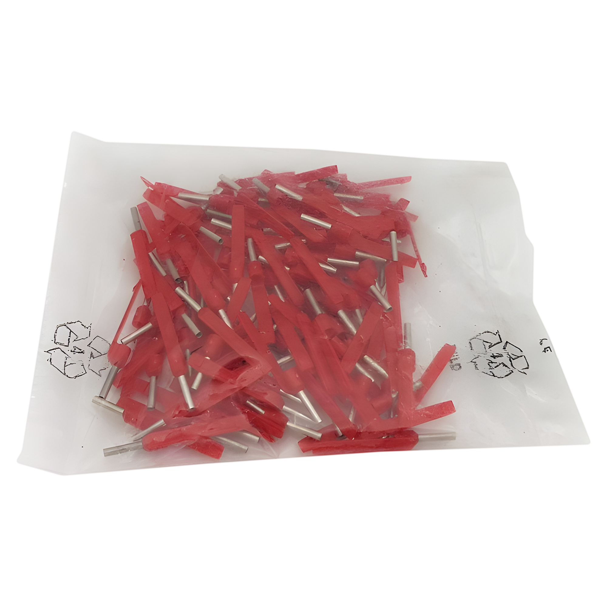 [6177] Puntera Tubular C/Lengueta 1mm2 8mm x100u Rojas Schneider Electric