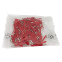 Puntera Tubular C/Lengueta 1mm2 8mm x100u Rojas Schneider Electric