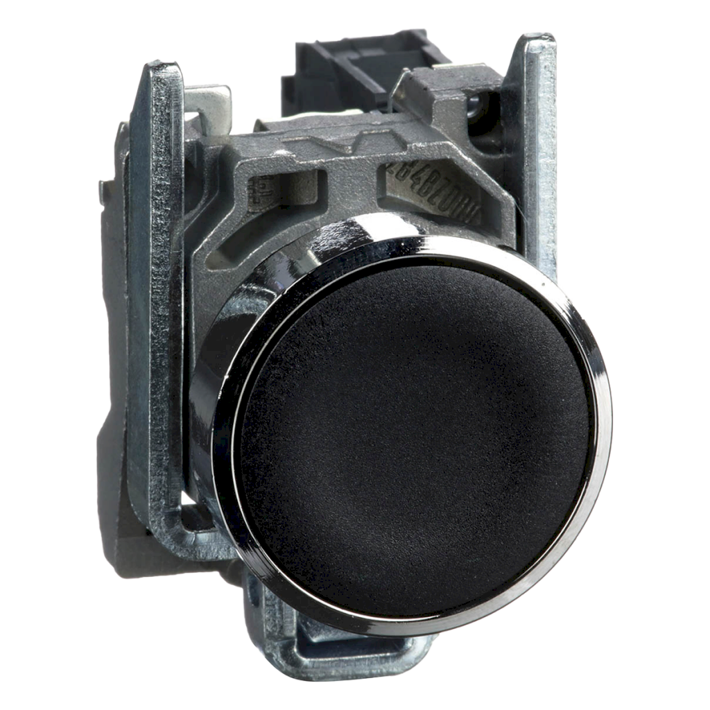 Pulsador XB4 Rasante Metálico Negro 1NA Schneider Electric
