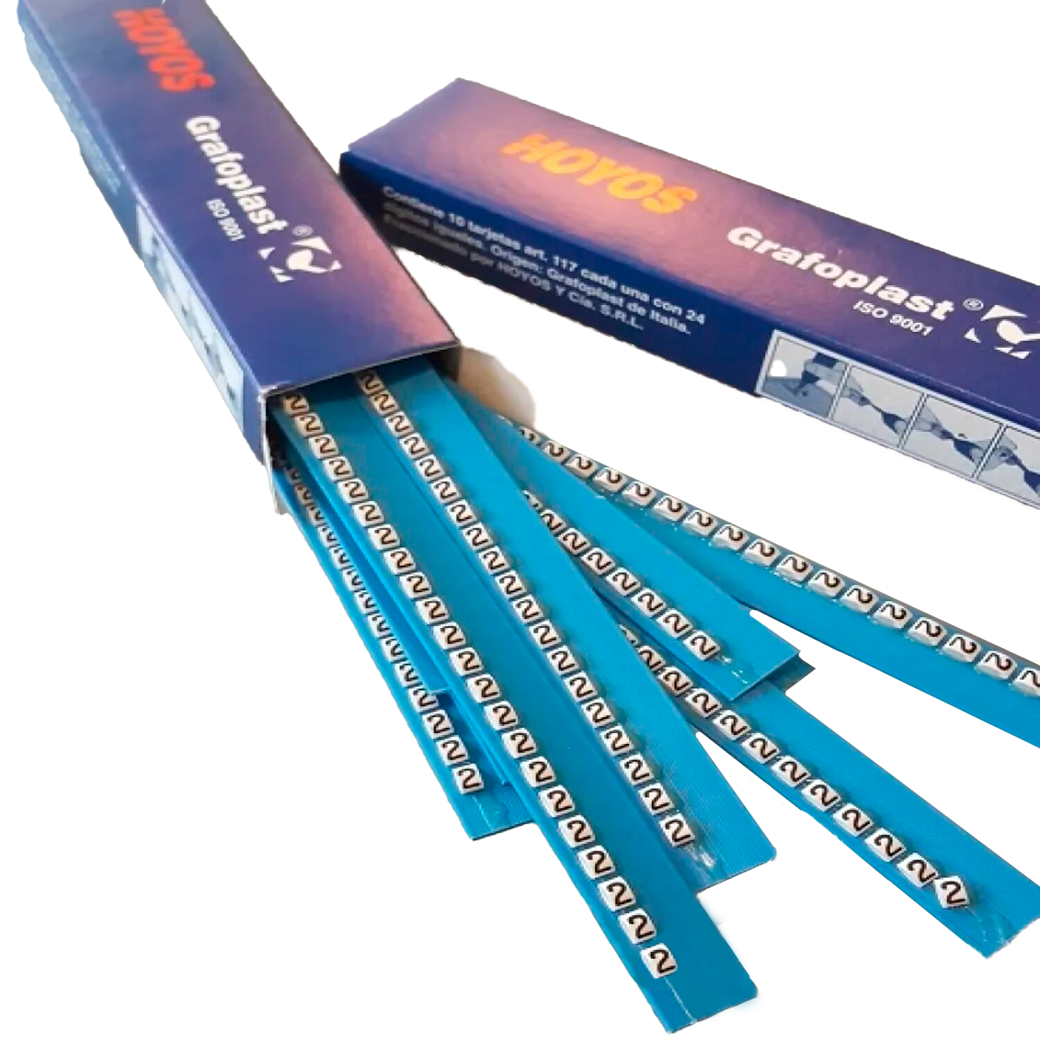 [15002] Tarjeta de Identificadores P/Tubito Blanco Número 2 Hoyos