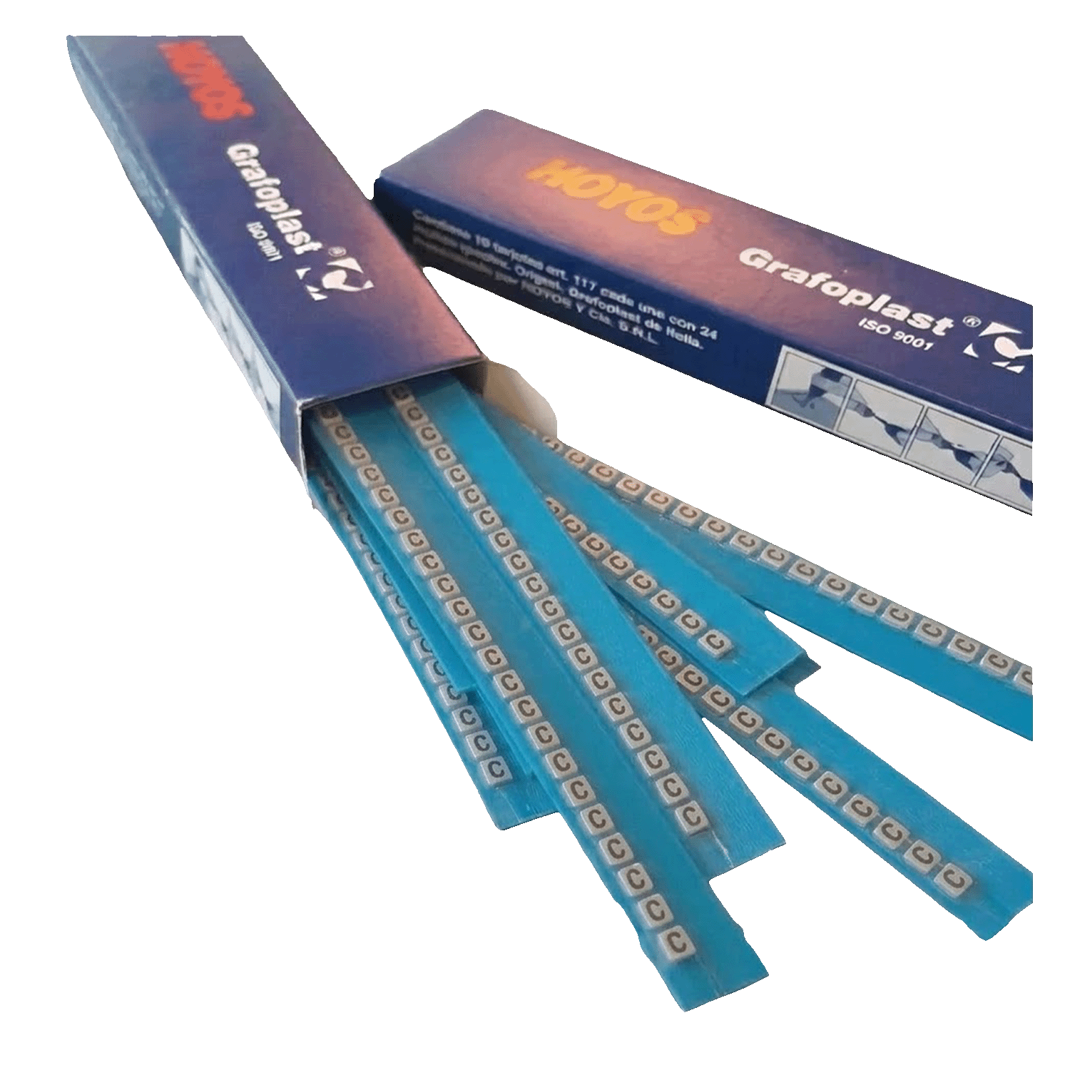 [15012] Tarjeta de Identificadores Amarillo Letra C Hoyos