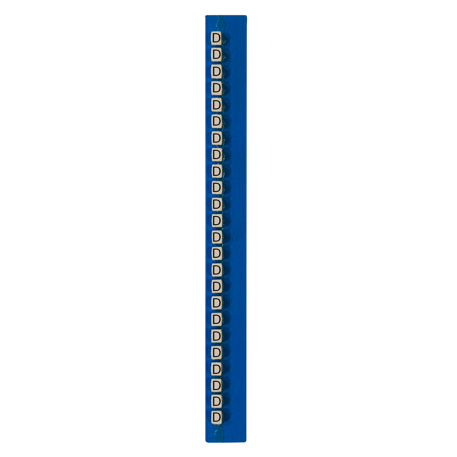 Tarjeta de Identificadores Blanco Letra D Hoyos