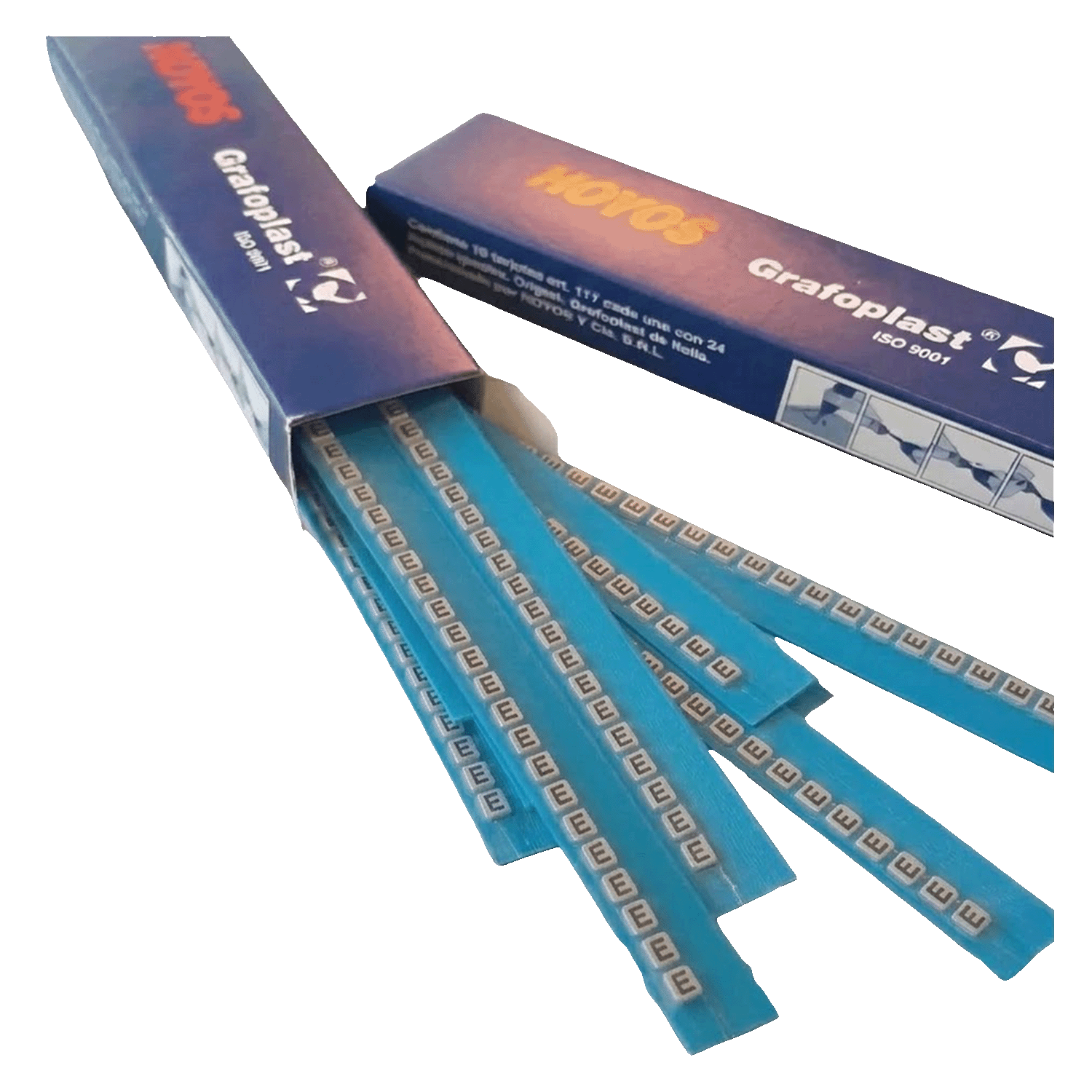 [15014] Tarjeta de Identificadores Blanco Letra E Hoyos