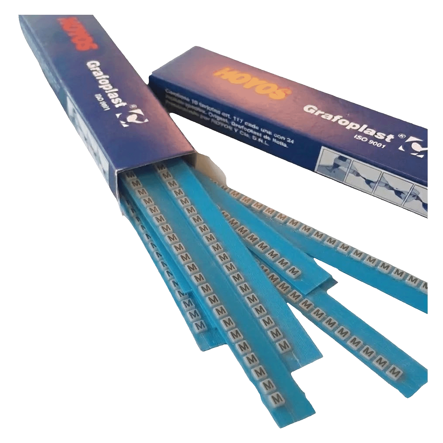 Tarjeta de Identificadores Amarillo Letra M Hoyos