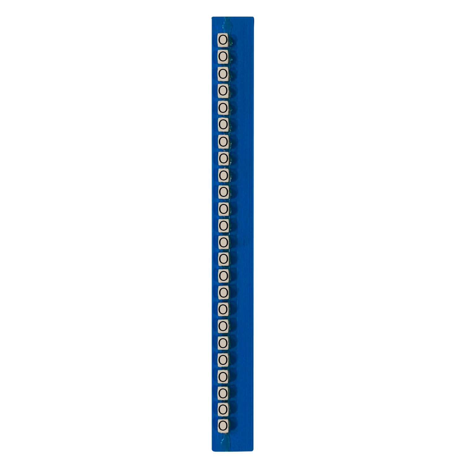 TARJETA DE IDENTIFICACION P/TUBITO LETRA O 117 O / HOYOS