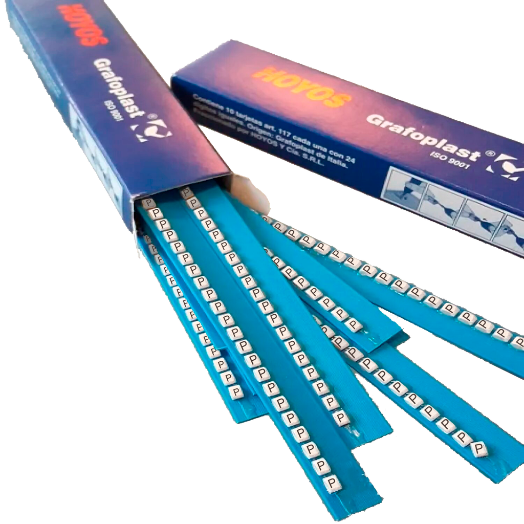 [15026] Tarjeta de Identificadores Amarillo Letra P Hoyos