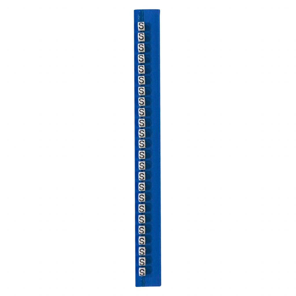 TARJETA DE IDENTIFICACION P/TUBITO LETRA S 117 S