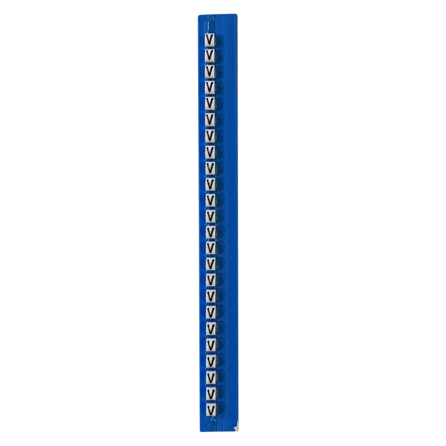 Tarjeta de Identificadores Blanco Letra V Hoyos