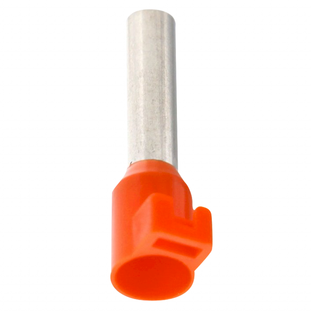 [13281] Puntera Tubular P/Lengueta 4mm2 10mm x100u Naranjas Schneider Electric