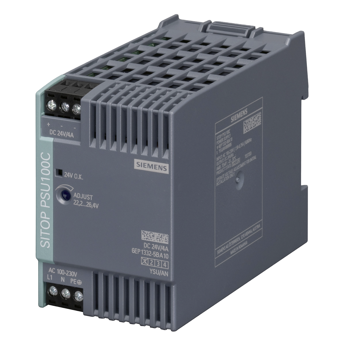 [19340] Fuente Monofásica PSU100C E: 220V S: 24VCC 4A Siemens