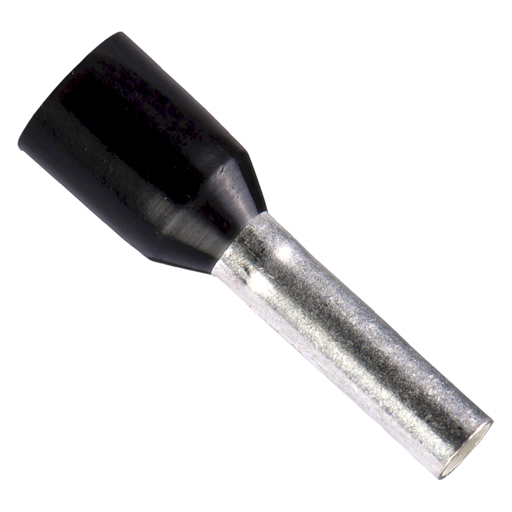 [20413] PUNTERA TUBULAR 1,50mm² NEGRO LARGO: 14mm (x100) DZ5CE015