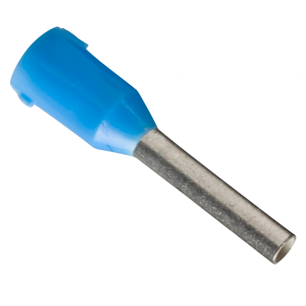 PUNTERA TUBULAR 0,75mm² AZUL LARGO: 14mm (x100) DZ5CE007