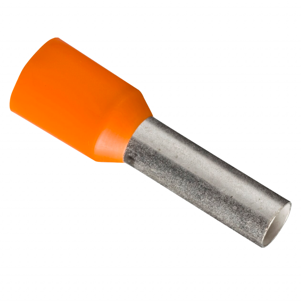 [20453] Puntera Tubular 4mm2 17mm x100u Naranjas Schneider Electric