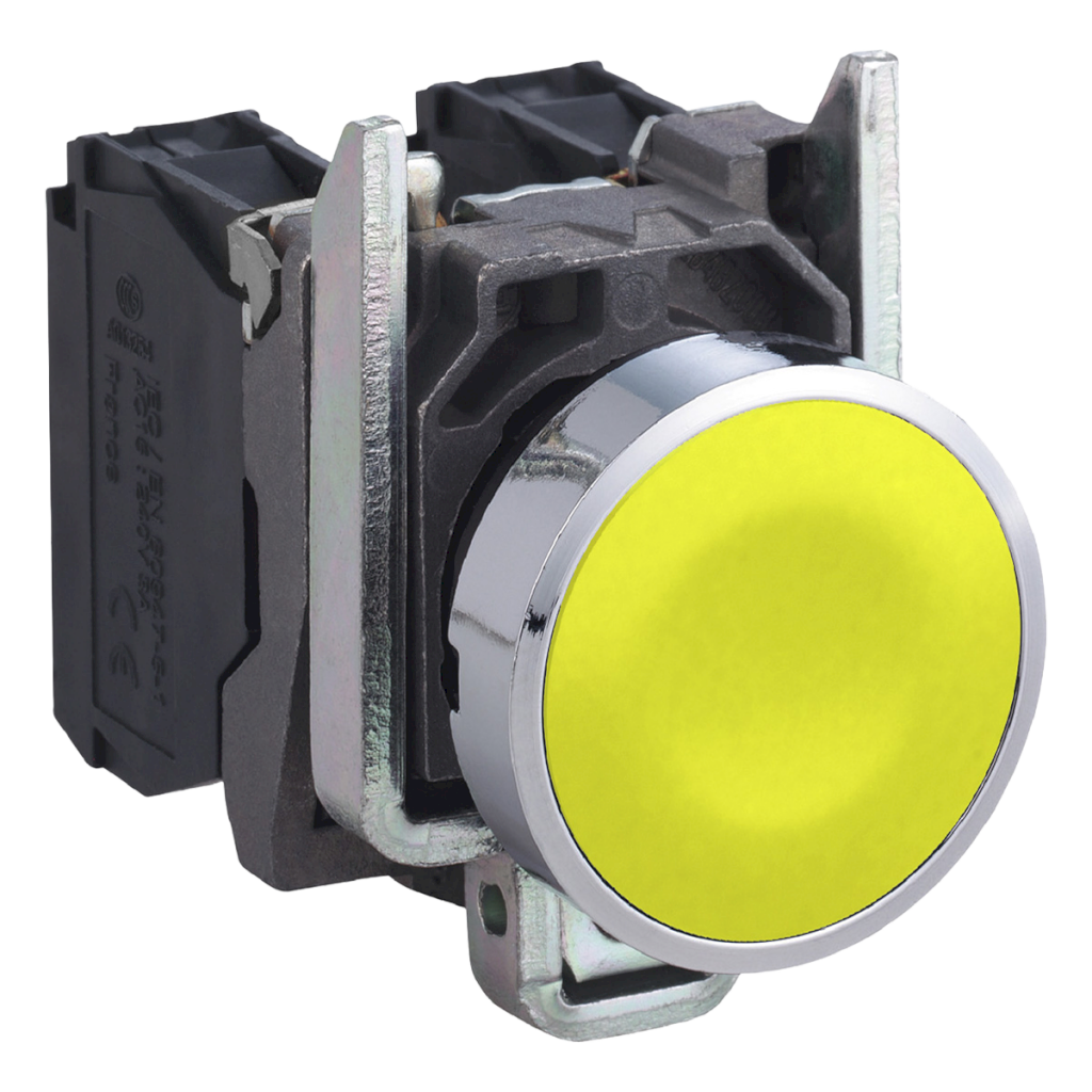 Pulsador XB4 Metálico Amarillo 1NA Schneider Electric