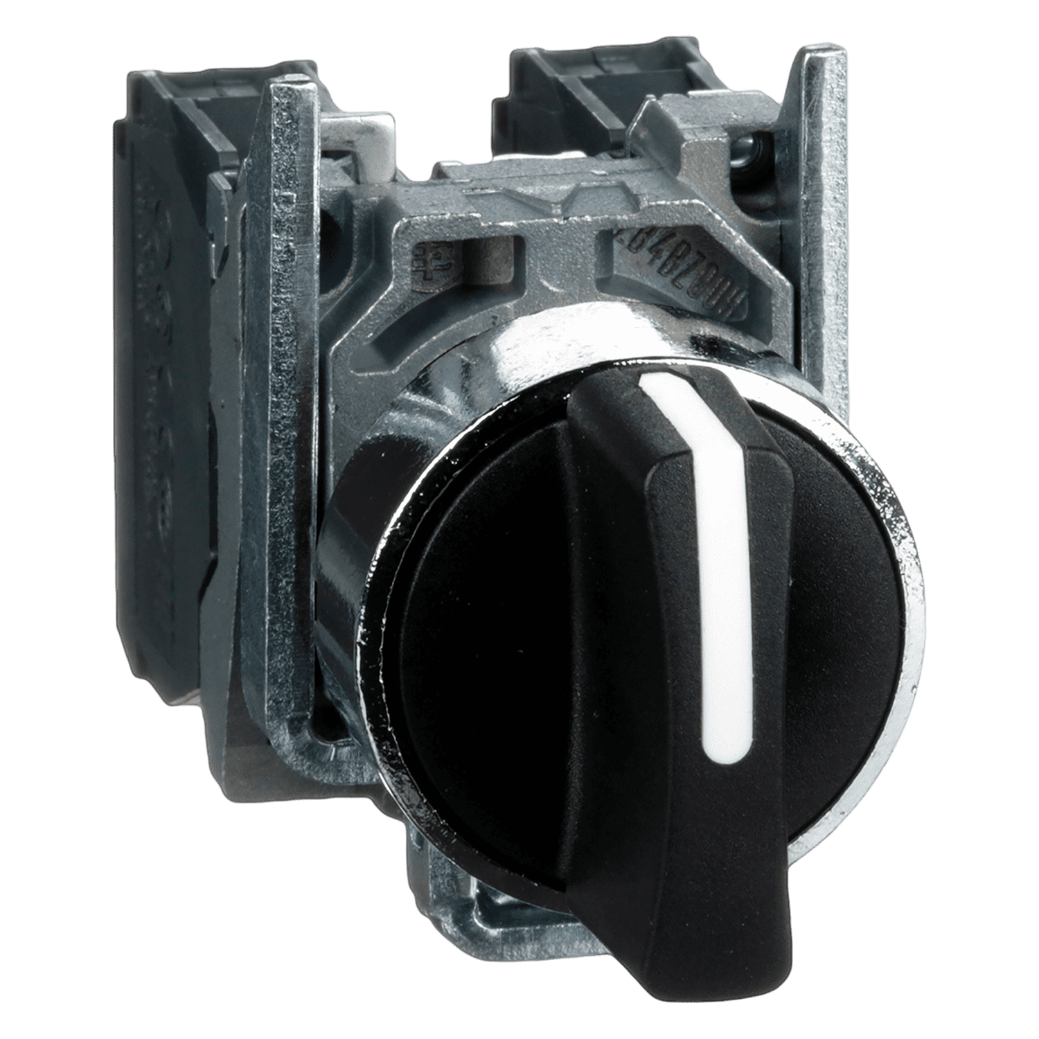 Perilla XB4 Metálica 3 Posiciones Fijas 2NA Maneta Corta Schneider Electric