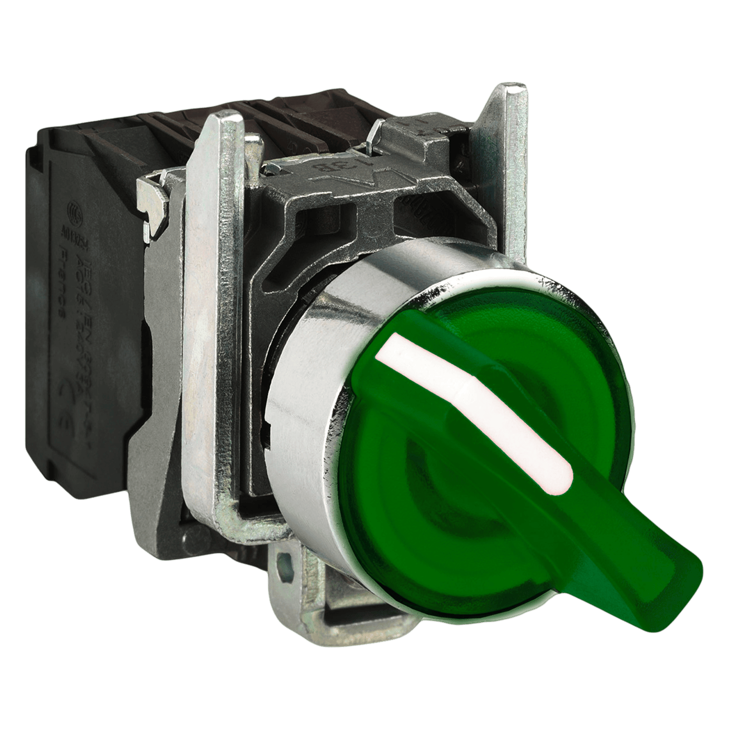 [21341] Perilla XB4 Lum 2 Posiciones Fijas 1NA+1NC 24V Led Verde Schneider Electric