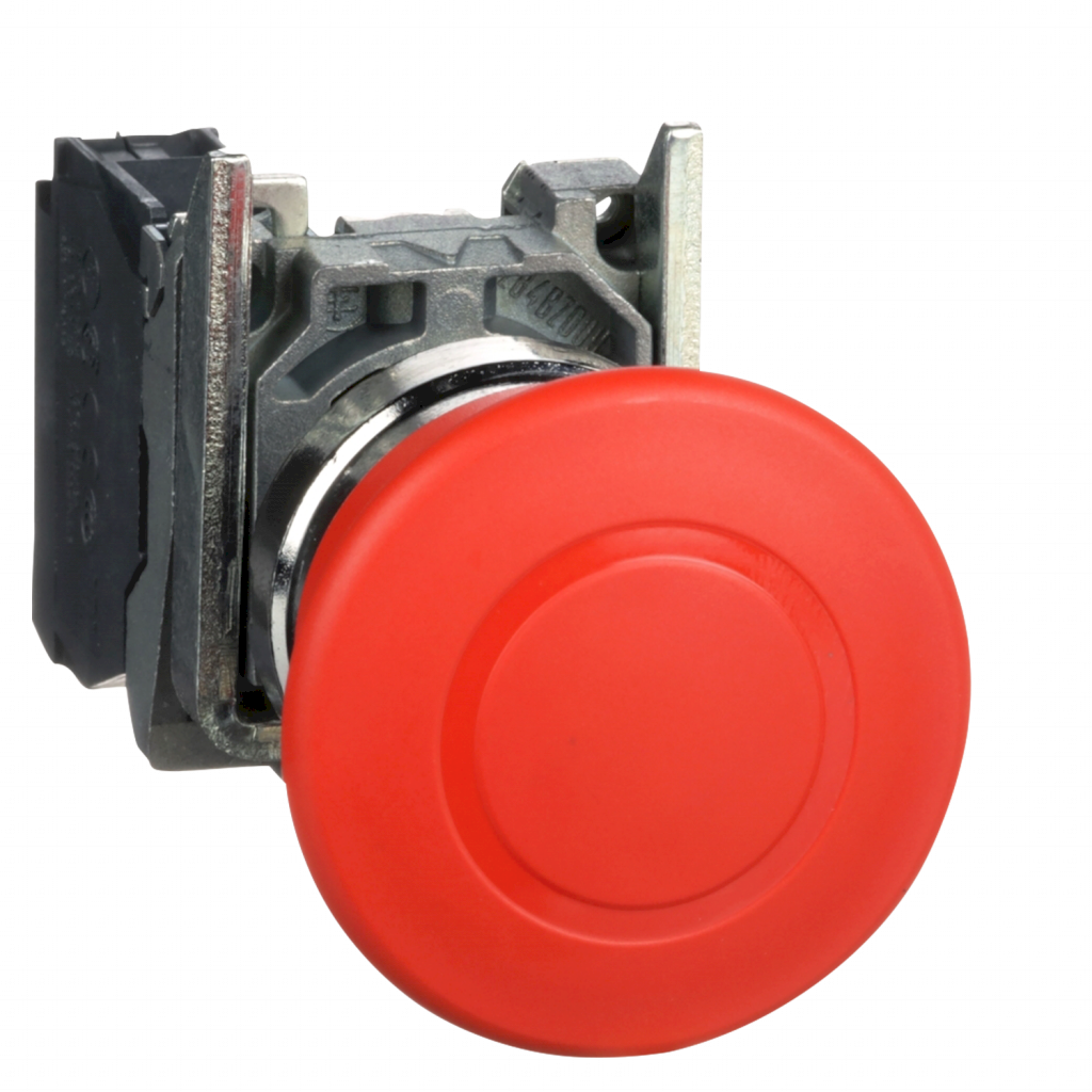 Pulsador Hongo XB4 Metálico 1NC Emergencia Pulsar-Tirar Schneider Electric