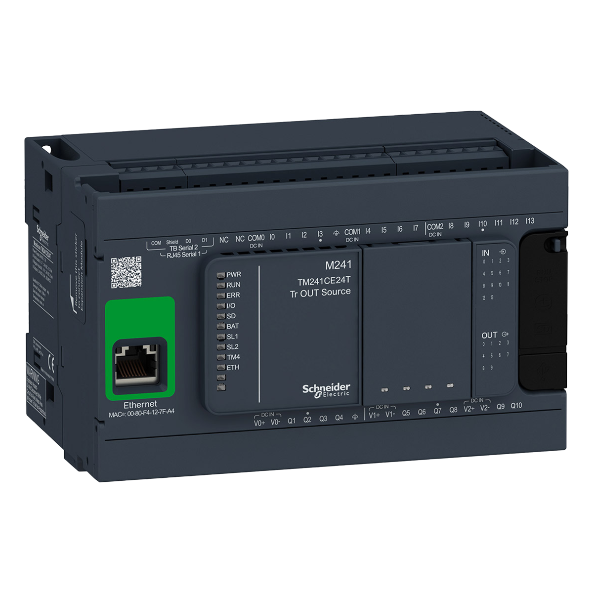 CPU M241 (14DI/10DO) 1xMB RTU 1xMB TCP 24VCC Schneider Electric