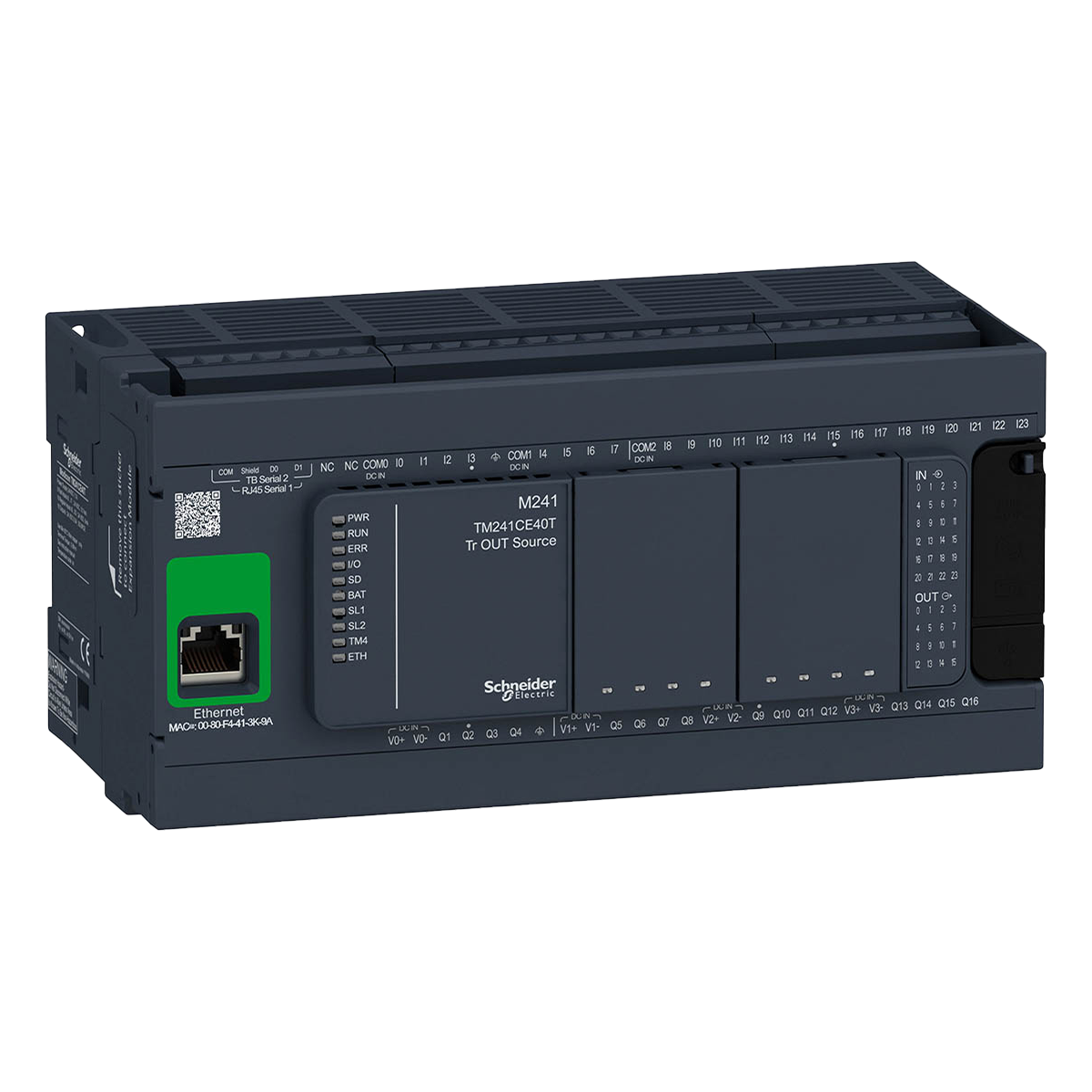 CPU M241 (24DI/16DO) 1xMB RTU 1xMB TCP 24VCC Schneider Electric