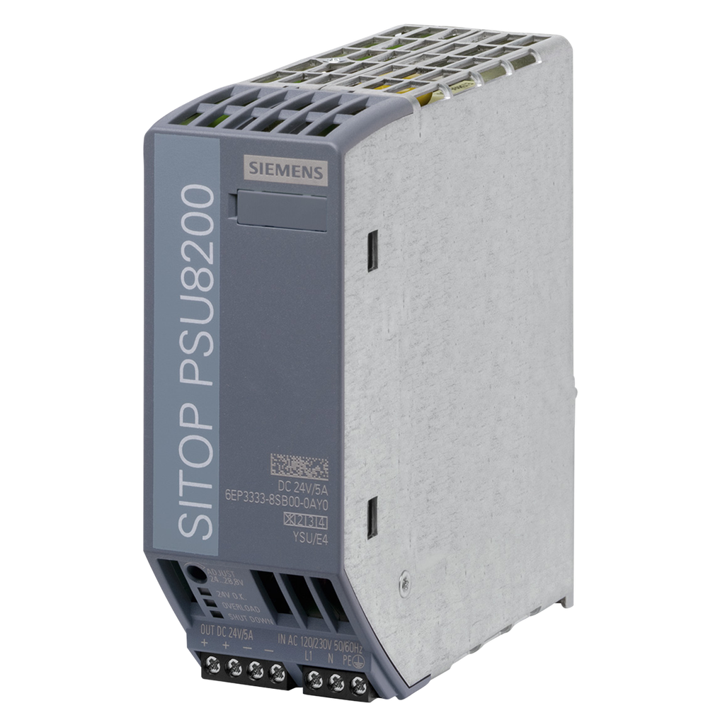 [22551] Fuente Monofásica PSU8200 E: 220V S: 24VCC 5A Siemens