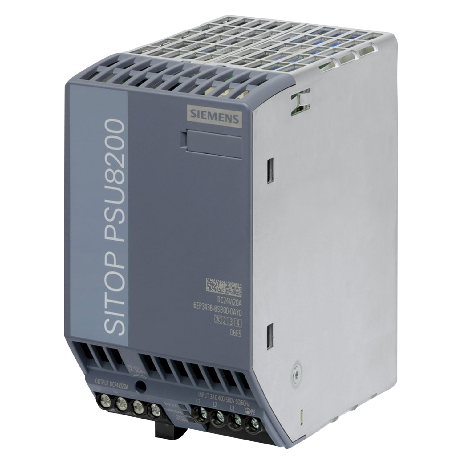 [22553] Fuente Trifásica PSU8200 E: 400/500V 24VCC 20A Siemens