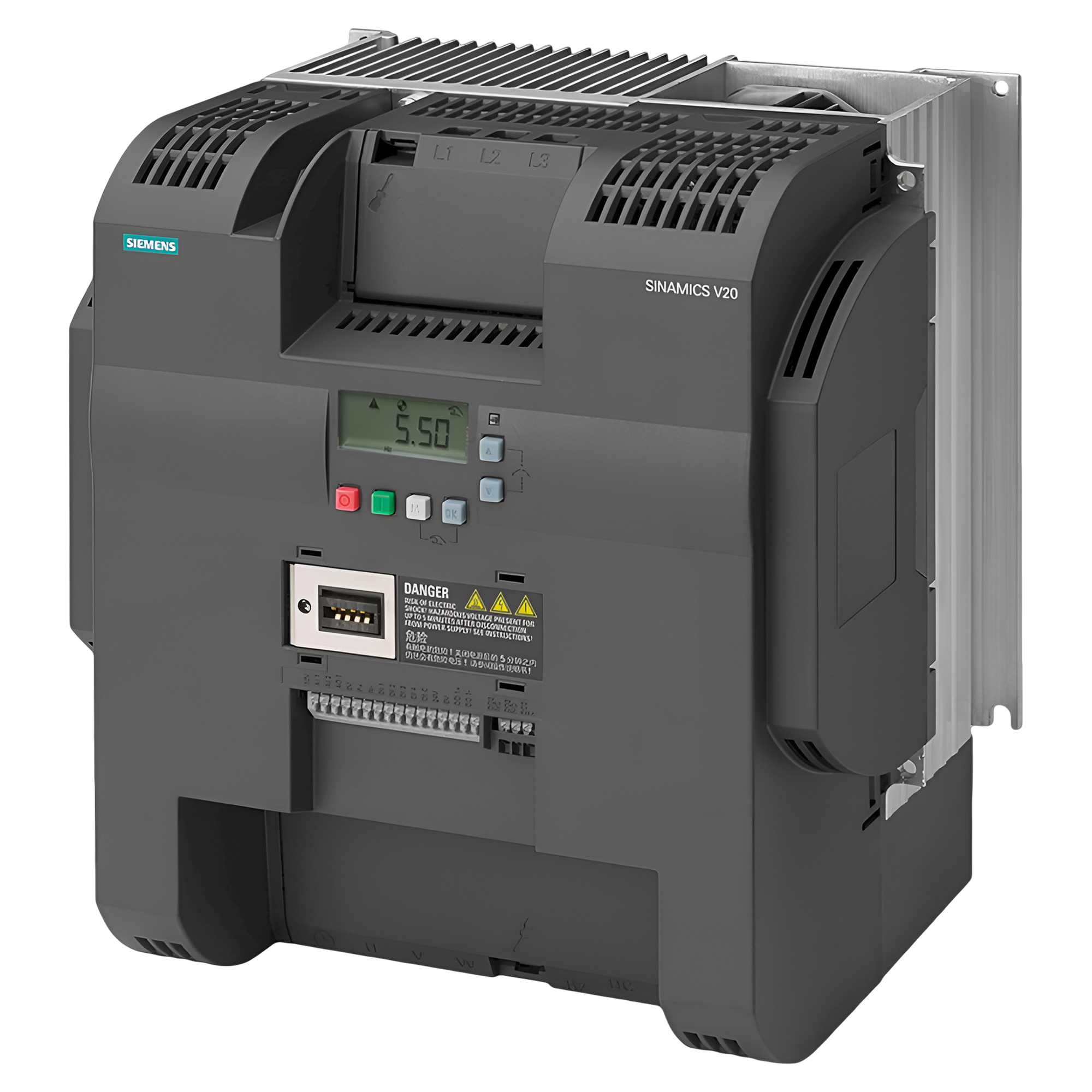 [23097] Variador V20 380VCA LO: 30kW/40HP HO: 22kW/30HP S/Filtro MB RTU Siemens