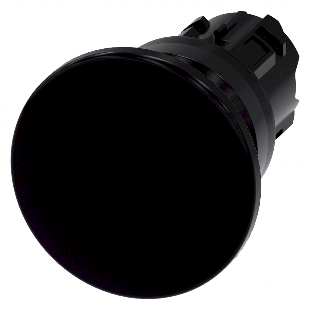 [24018] Pulsador Hongo Sirius ACT PVC Negro S/Contactos Integrados Siemens