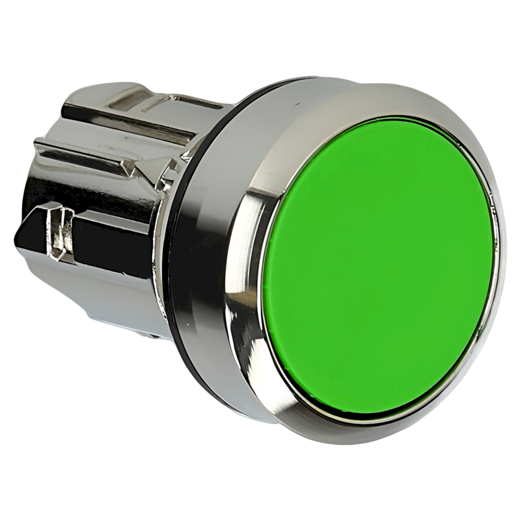 [24054] Cabezal Pulsador 3SU ACT Metálico S/Soporte Verde Siemens