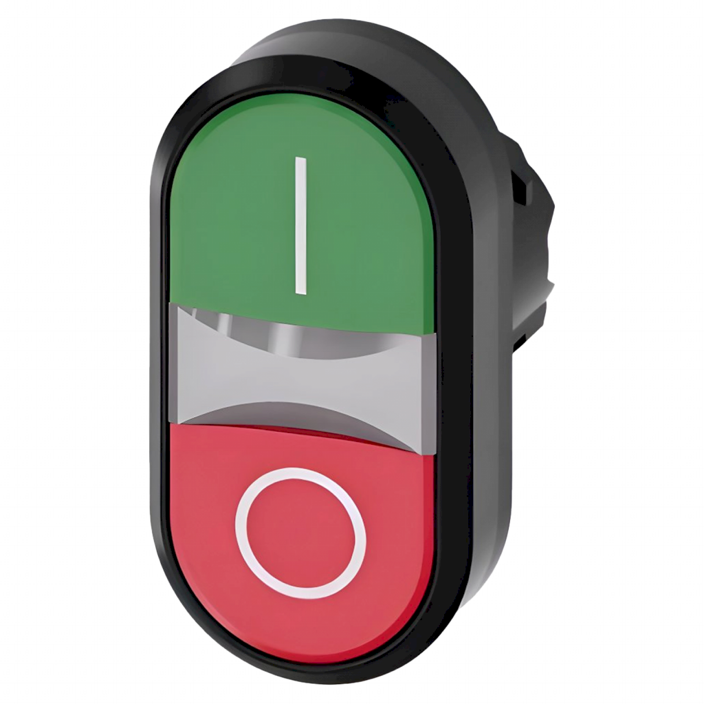 PULSADOR DOBLE ACT ROJO/VERDE RAS LUM S/CONT 0-I 3SU1001-3AB42-0AK0