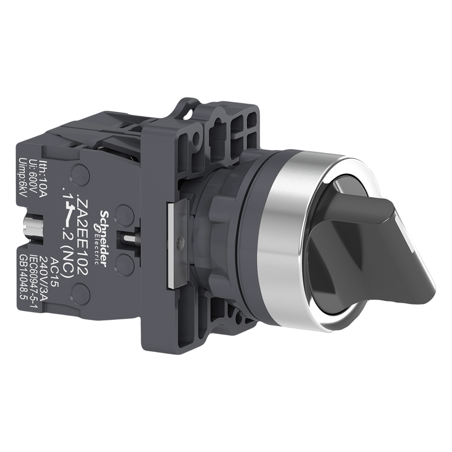 [26017] Perilla XA2 Plástico 3 Posiciones 2NA C/Retención Maneta Corta Schneider Electric