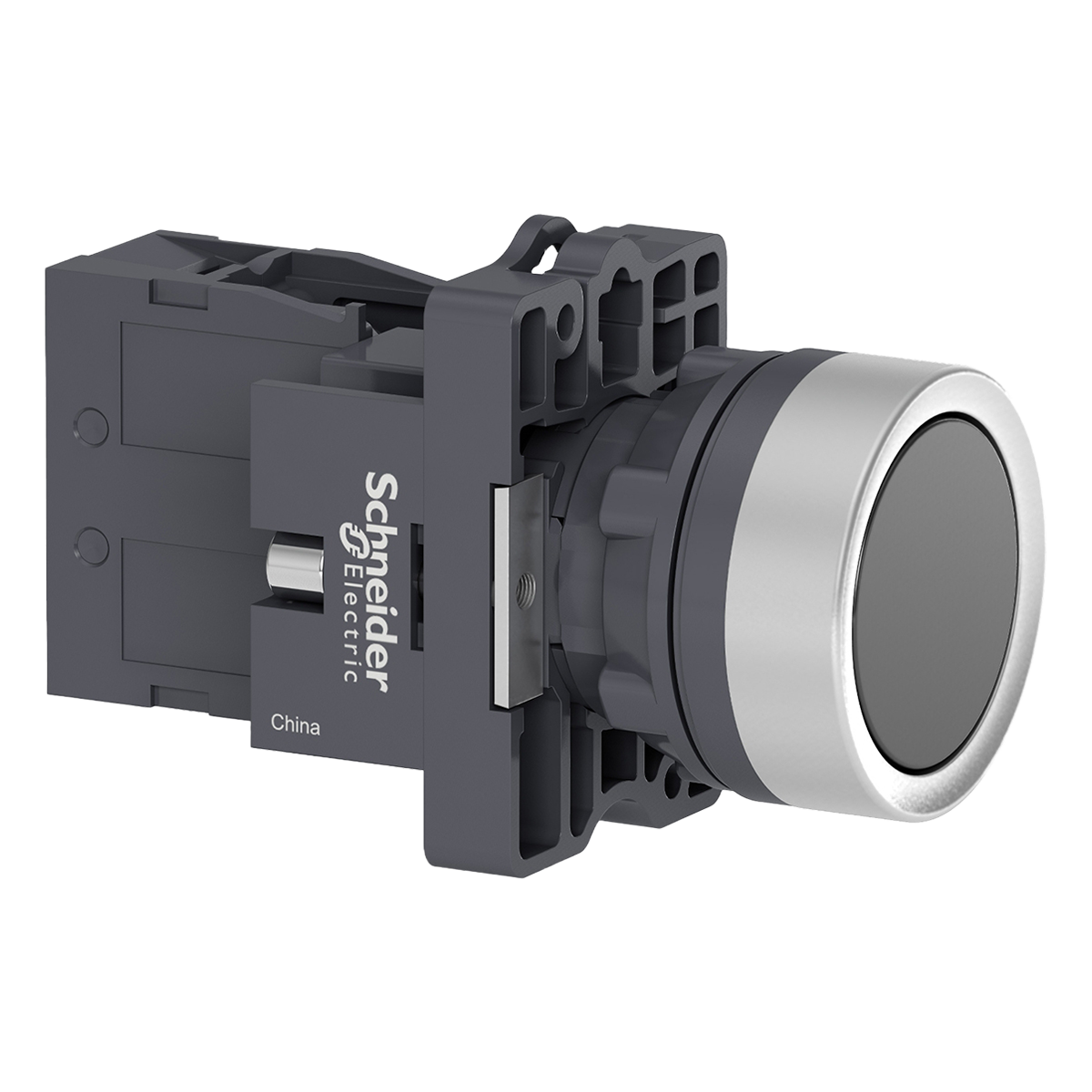 Pulsador XA2 Plástico Negro C/Retención 1NA Schneider Electric
