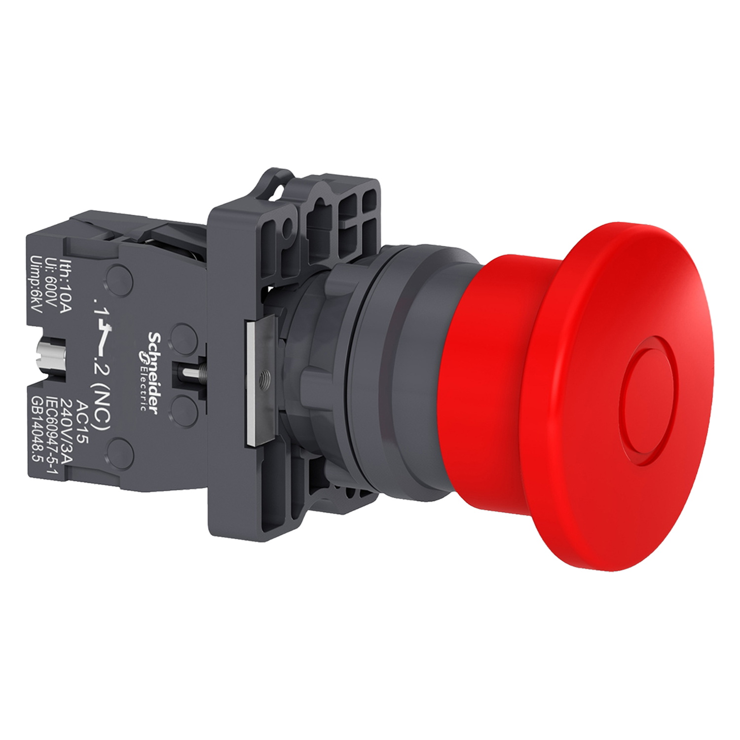 Pulsador XA2 Plástico Rojo 40mm 1NC Pulsar-Tirar Schneider Electric