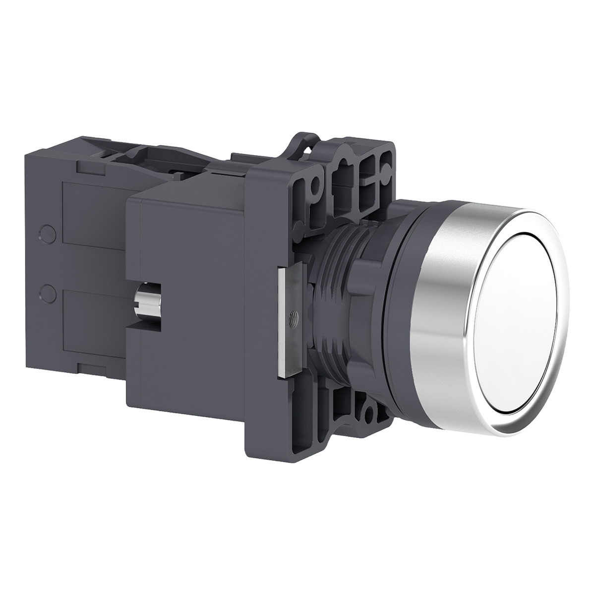 Pulsador Luminoso XA2 Plástico 220VCA/VCC 24VCC Rasante 1NA Blanco Schneider Electric